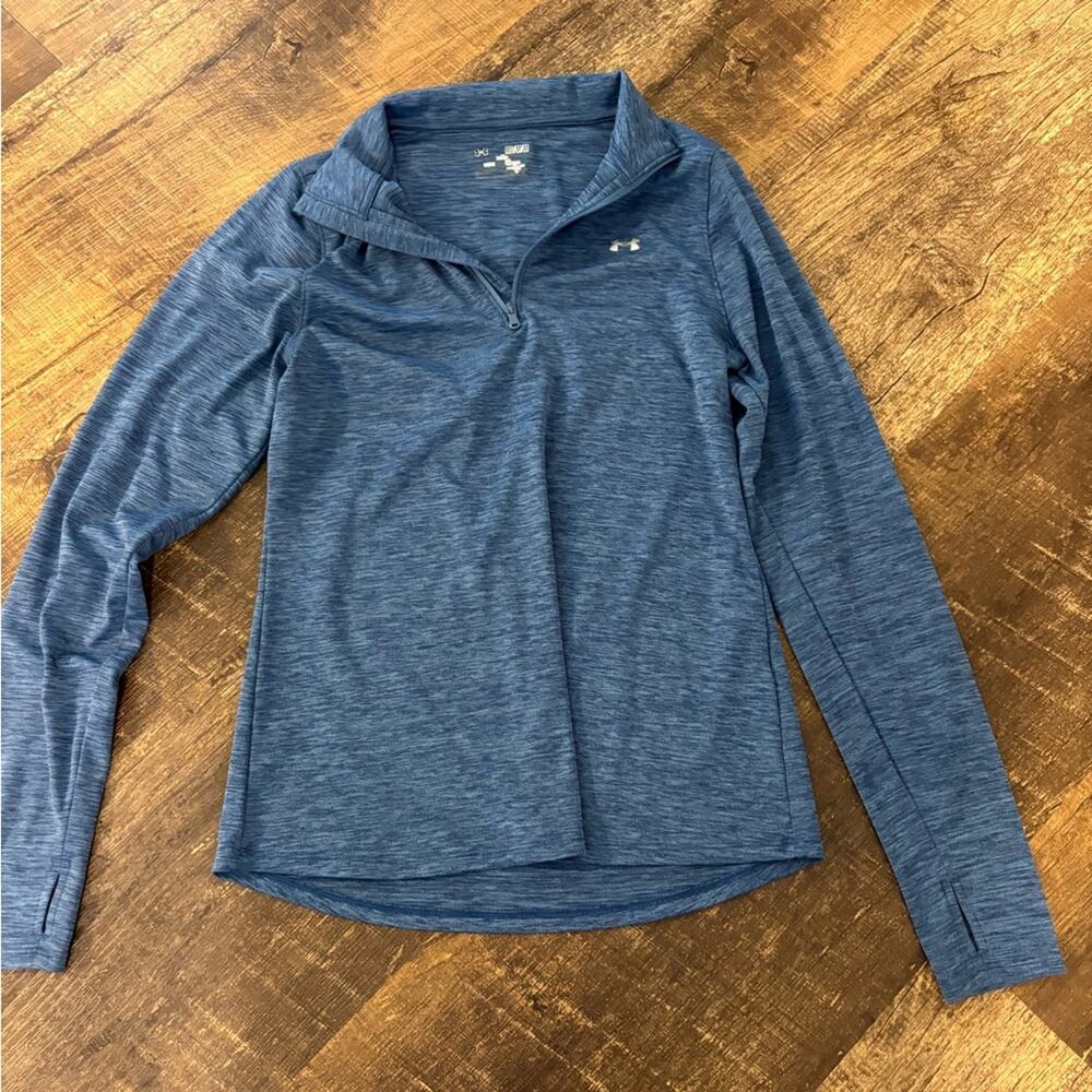 Under Armour Women's Heathered Blue Long Sleeve Tee